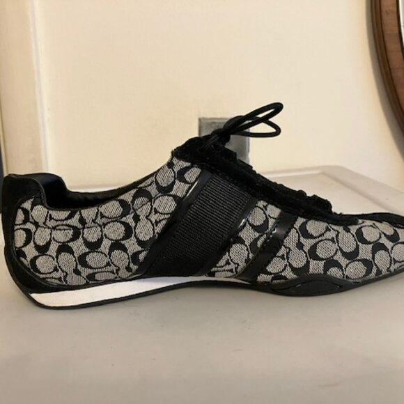 Coach Black CC Sneakers Size 7 - Picture 2 of 5